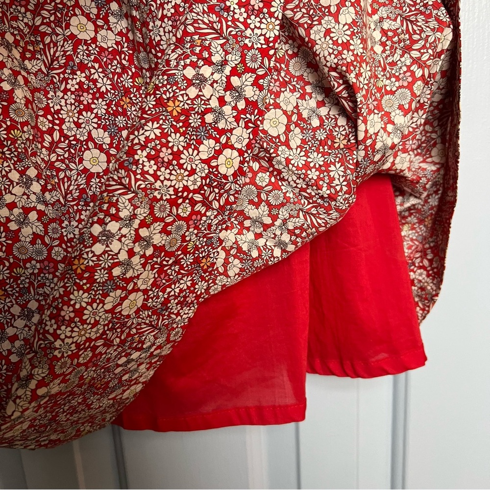 J.Crew Liberty June’s Meadow Floral Tie Front Strapless Dress, Size 6 - Picture 7 of 16